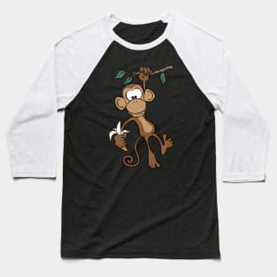 Cute Cartoon Monkey Baseball T-Shirt